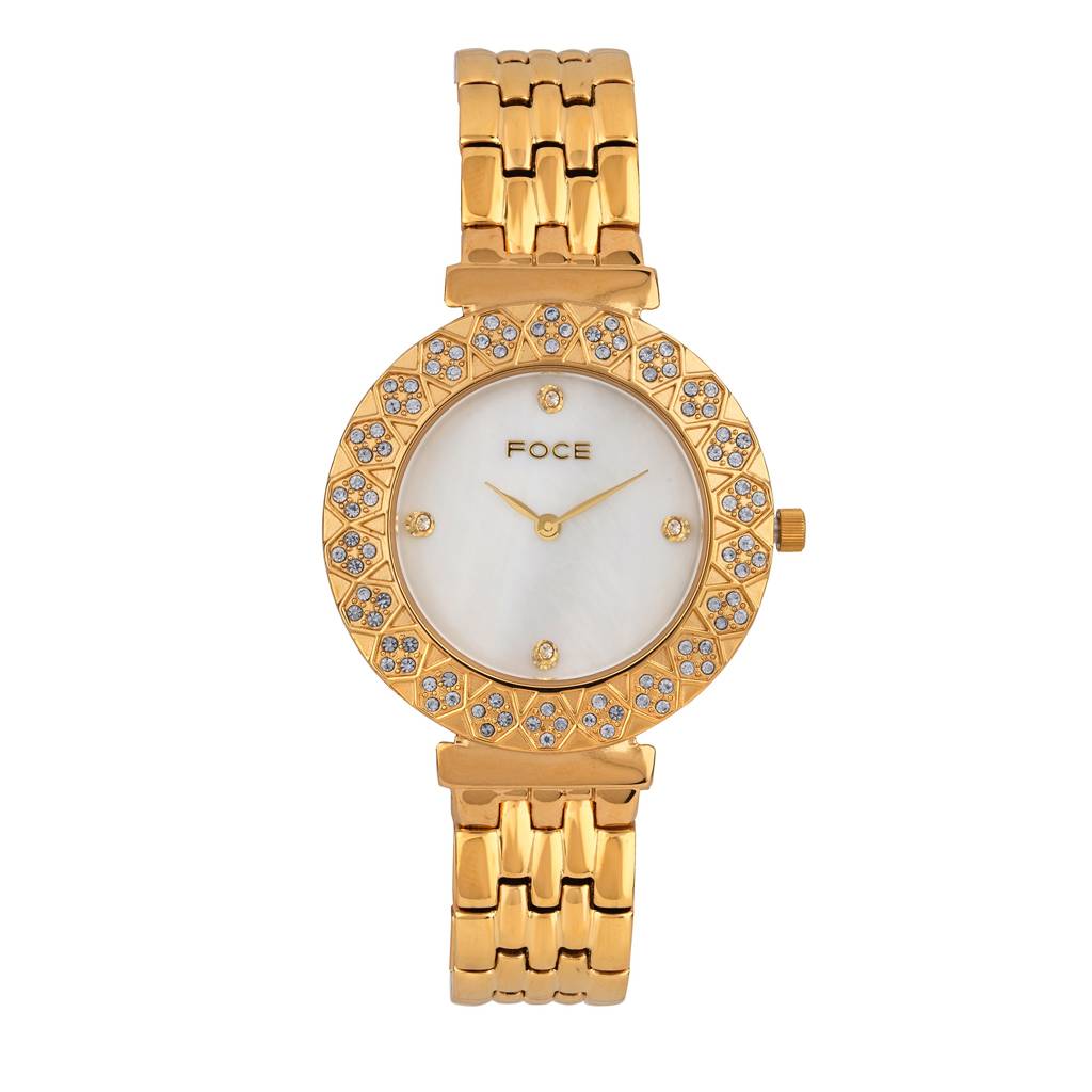 Diamond Studded Wrist Watch For Women, Metal Strap, Sapphire Glass, Model Fc11655Lbl4 : FC11655LG1