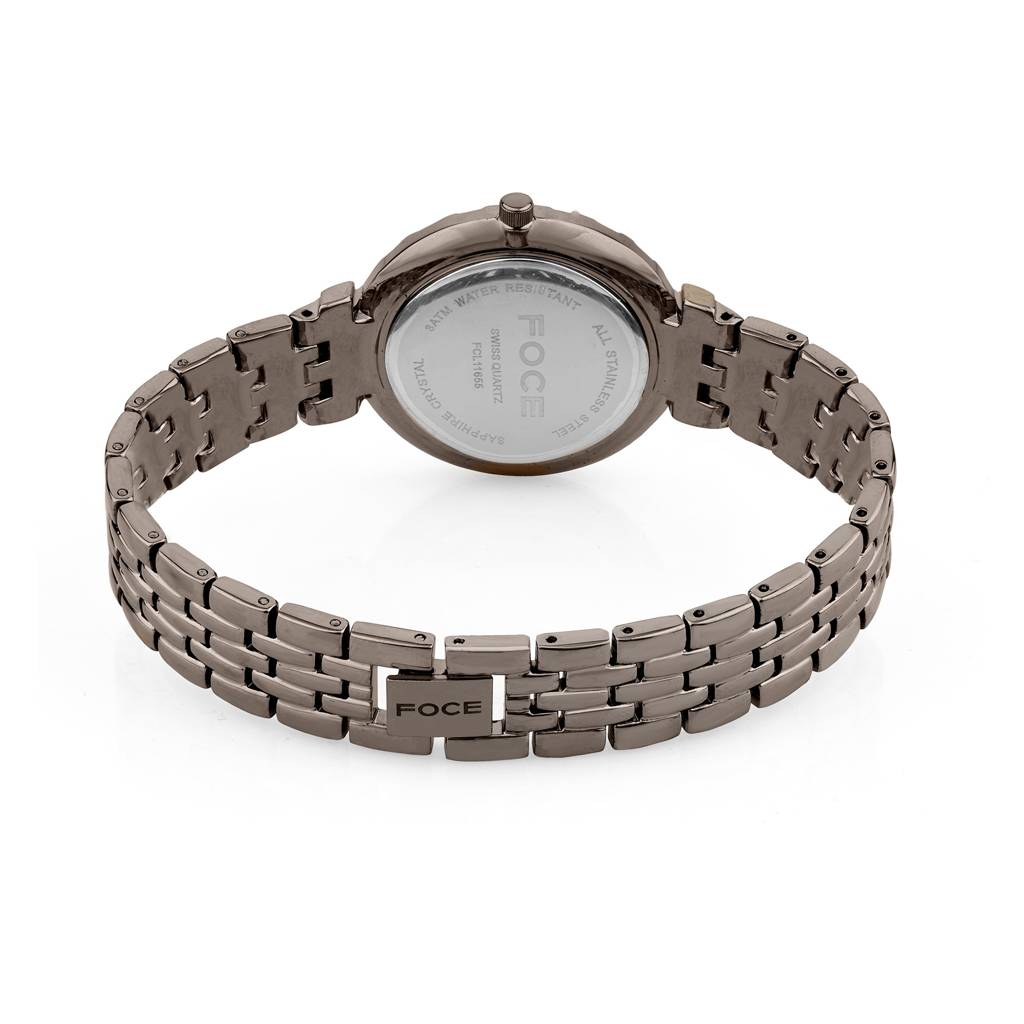 Diamond Studded Wrist Watch For Women, Metal Strap, Sapphire Glass, Model Fc11655Lbl4 : FC11655LGR3