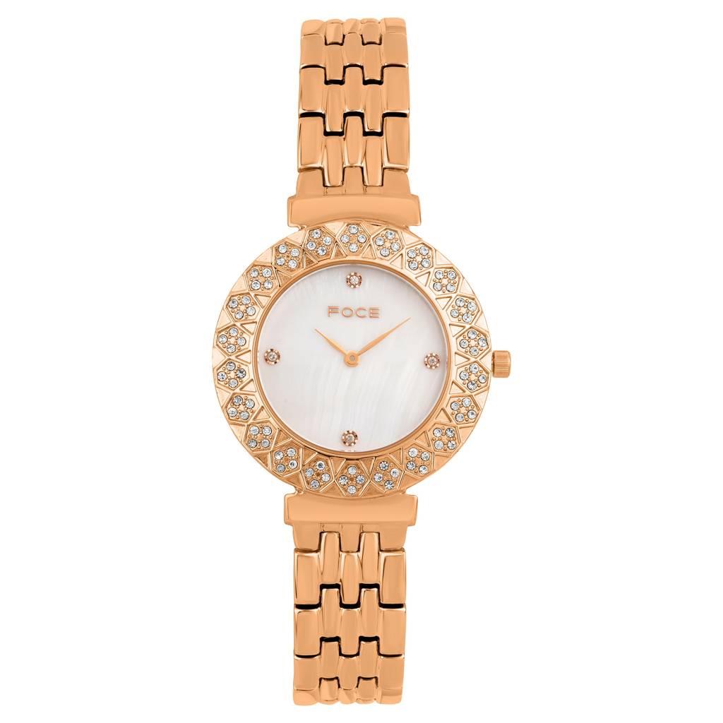 Diamond Studded Wrist Watch For Women, Metal Strap, Sapphire Glass, Model Fc11655Lbl4 : FC11655LRG1