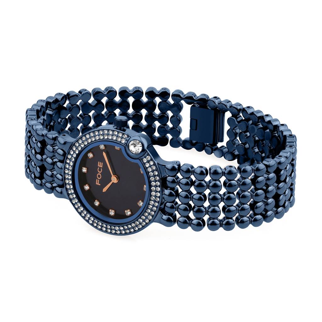 Diamond Studded Wrist Watch For Women, Metal Strap, Sapphire Glass, Model Fc11656Lbl4 : FC11656LBL4