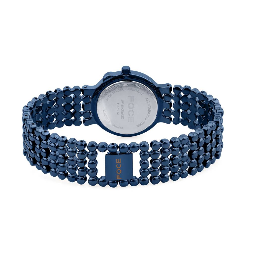 Diamond Studded Wrist Watch For Women, Metal Strap, Sapphire Glass, Model Fc11656Lbl4 : FC11656LBL4