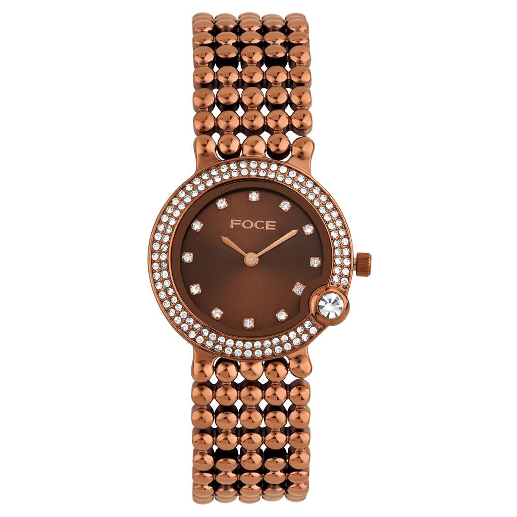 Diamond Studded Wrist Watch For Women, Metal Strap, Sapphire Glass, Model Fc11656Lbl4 : FC11656LBR6