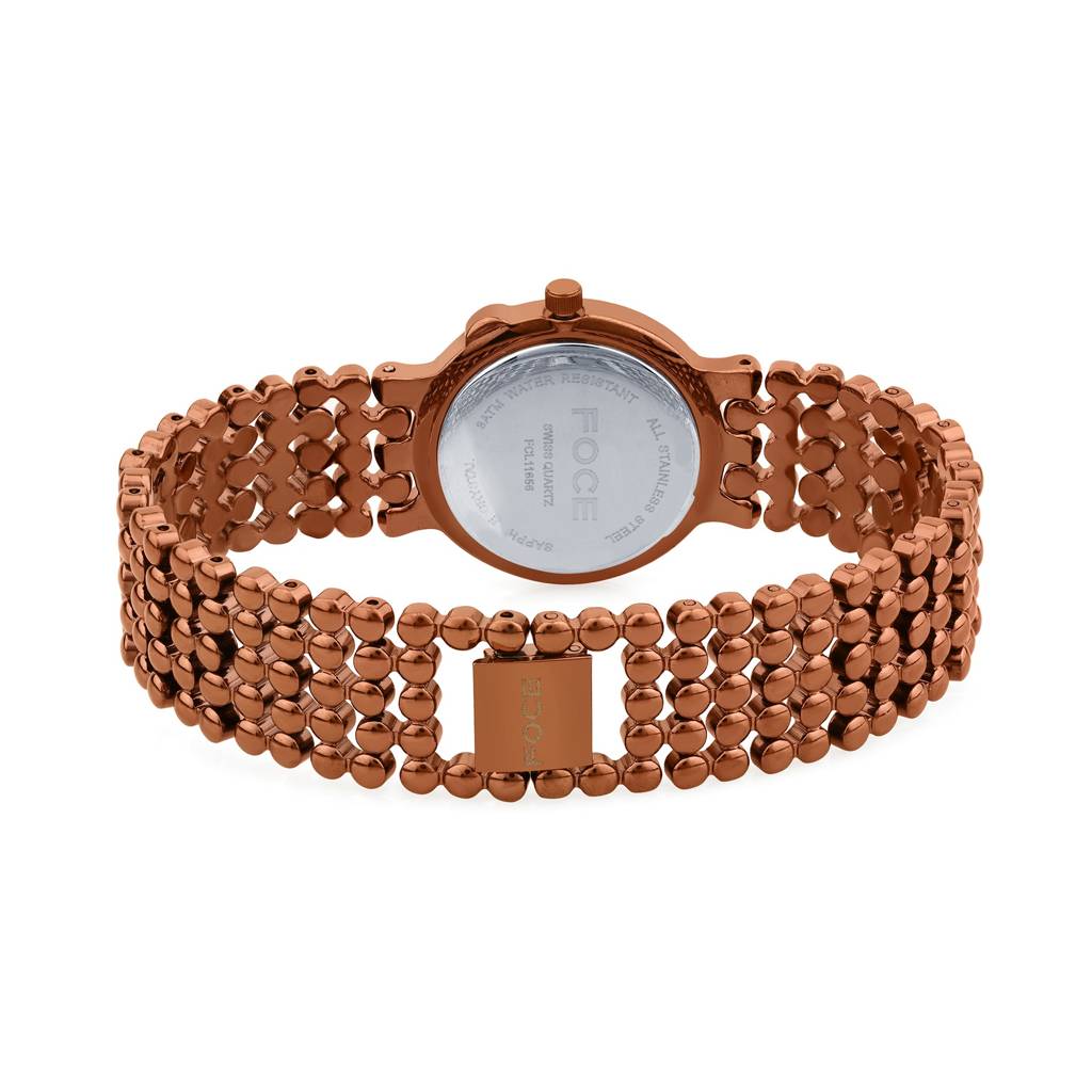 Diamond Studded Wrist Watch For Women, Metal Strap, Sapphire Glass, Model Fc11656Lbl4 : FC11656LBR6