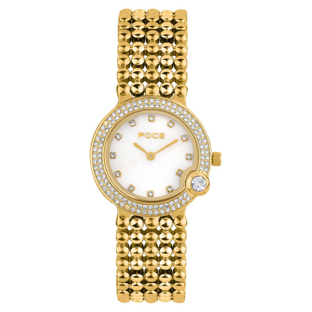 Diamond Studded Wrist Watch For Women, Metal Strap, Sapphire Glass, Model Fc11656Lbl4 : FC11656LG1