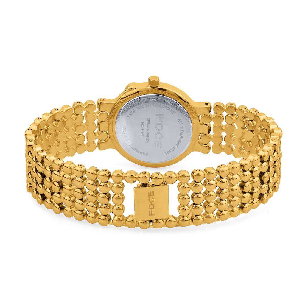 Diamond Studded Wrist Watch For Women, Metal Strap, Sapphire Glass, Model Fc11656Lbl4 : FC11656LG1