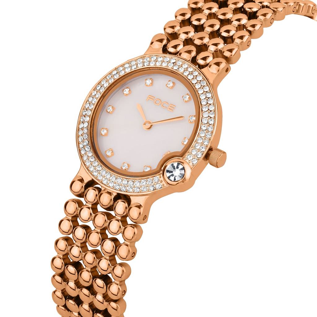 Diamond Studded Wrist Watch For Women, Metal Strap, Sapphire Glass, Model Fc11656Lbl4 : FC11656LRG1