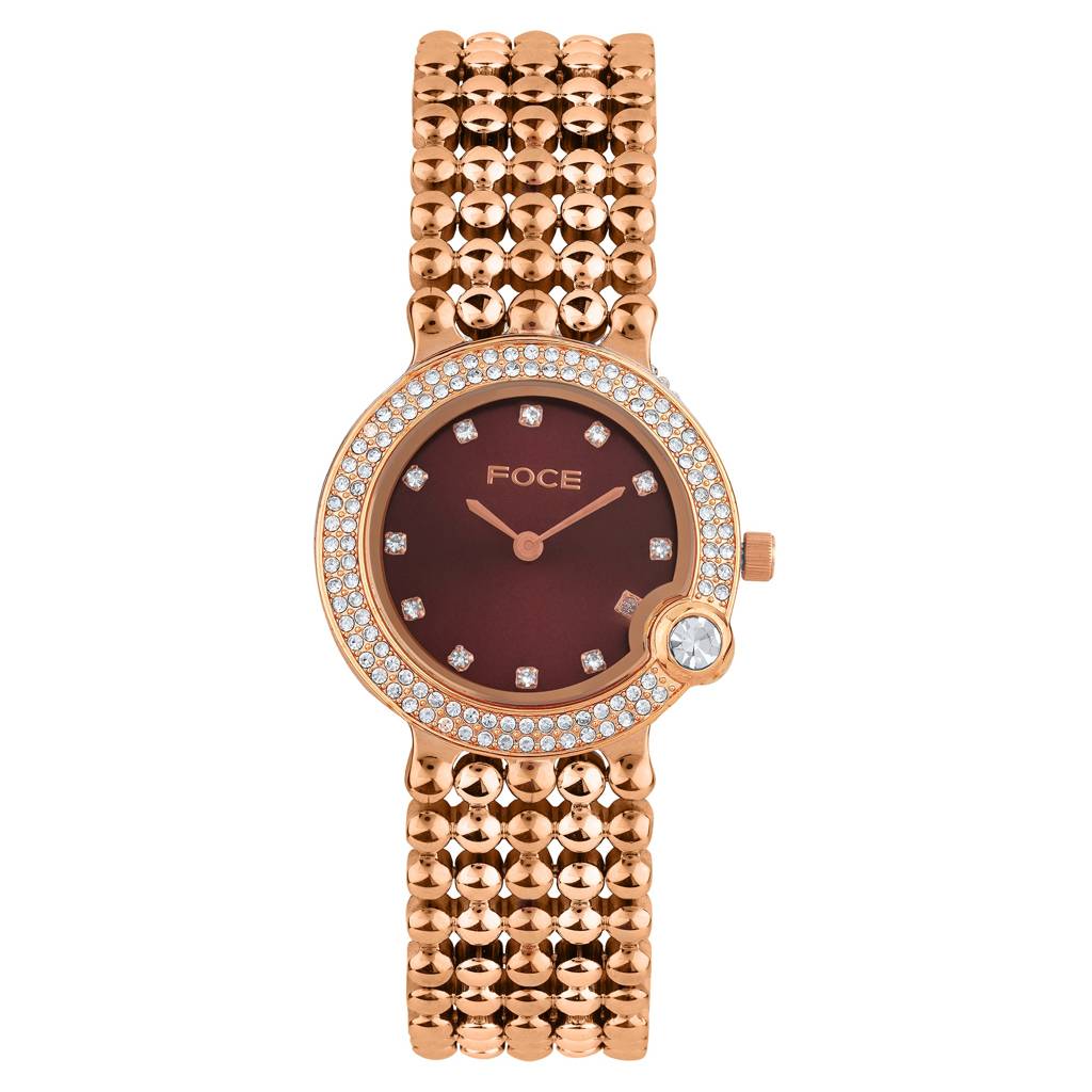 Diamond Studded Wrist Watch For Women, Metal Strap, Sapphire Glass, Model Fc11656Lbl4 : FC11656LRG6