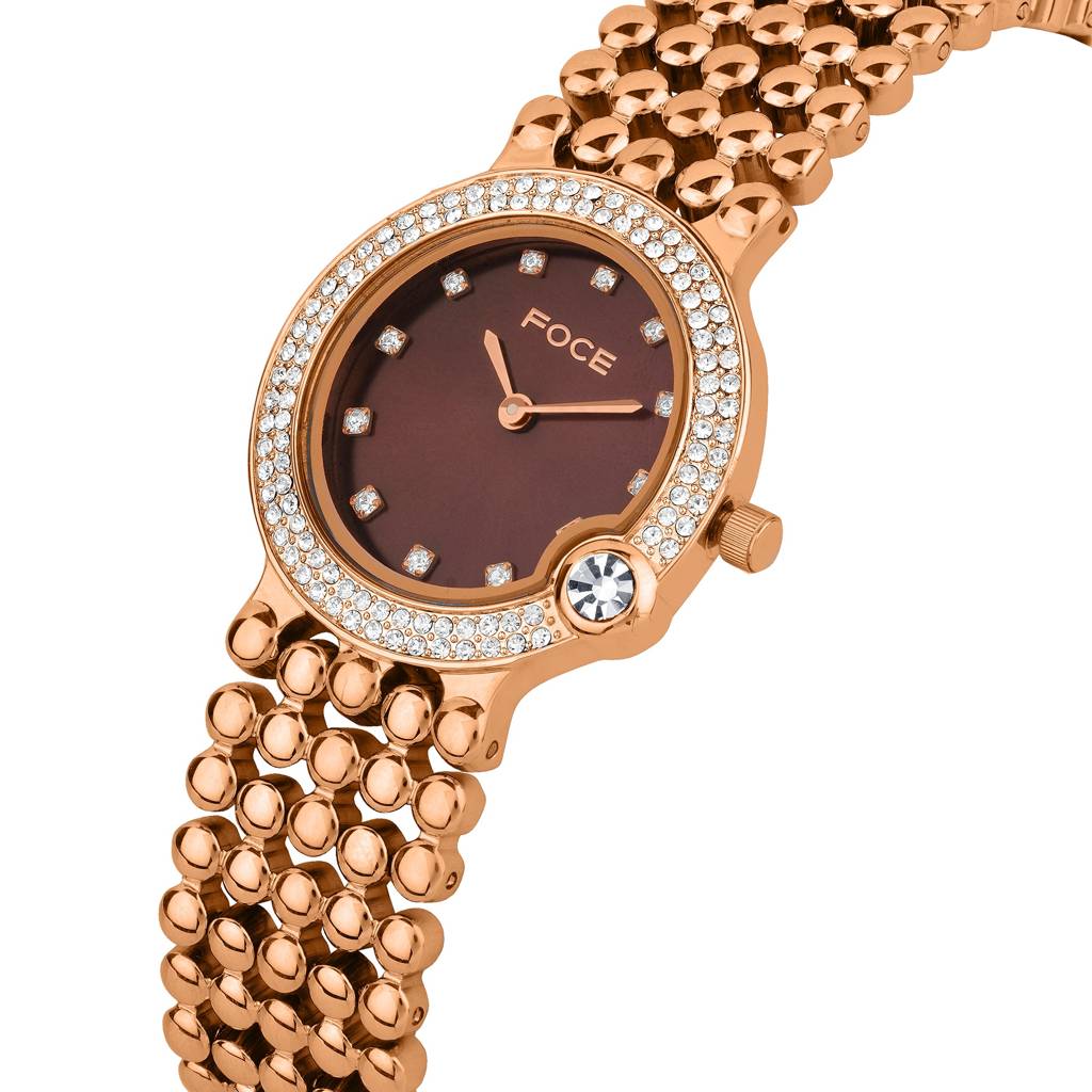Diamond Studded Wrist Watch For Women, Metal Strap, Sapphire Glass, Model Fc11656Lbl4 : FC11656LRG6