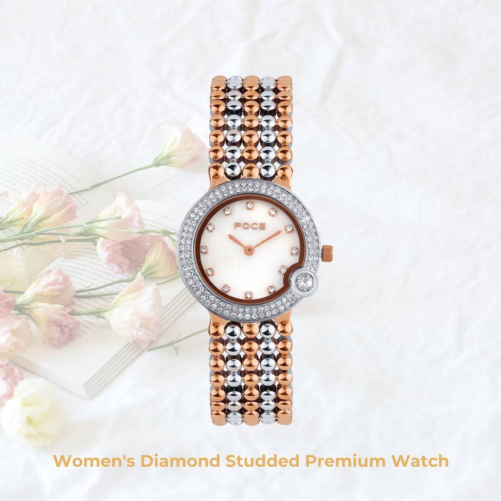 Diamond Studded Wrist Watch For Women, Metal Strap, Sapphire Glass, Model Fc11656Lbl4 : FC11656LRT1