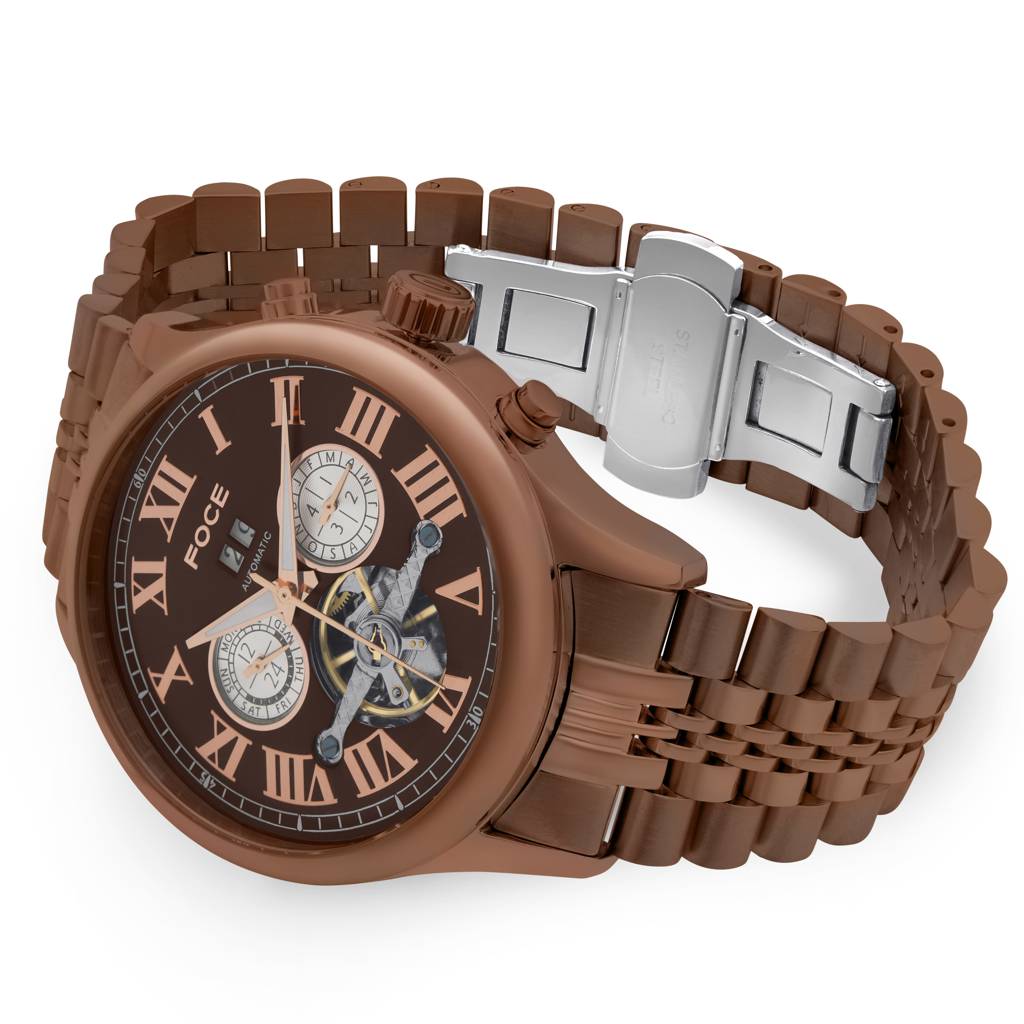 Men’S Automatic Stainless Steel Multifunction | Roman Dial, Month Subdial At 3, Day Subdial At 9, Date Window At : FC11817GBR6