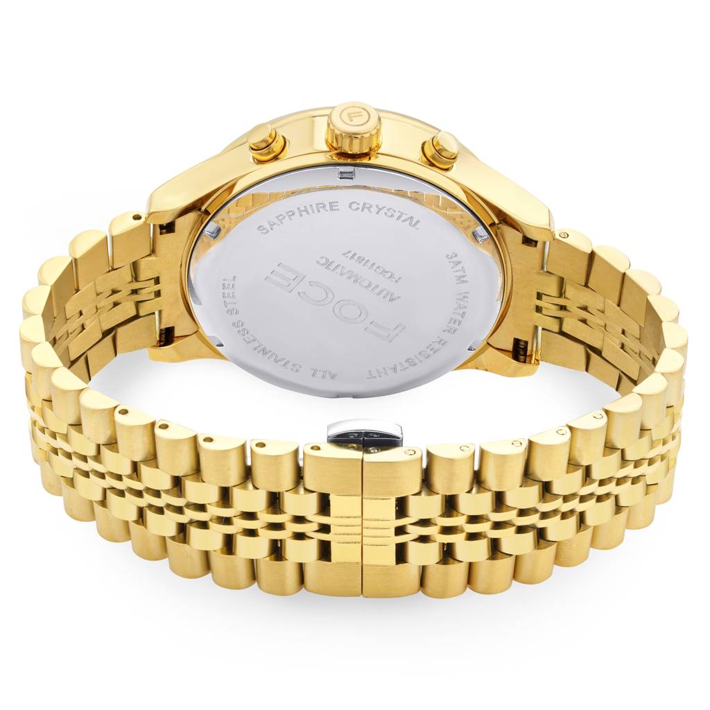 Men’S Automatic Stainless Steel Multifunction | Roman Dial, Month Subdial At 3, Day Subdial At 9, Date Window At  : FC11817GG1