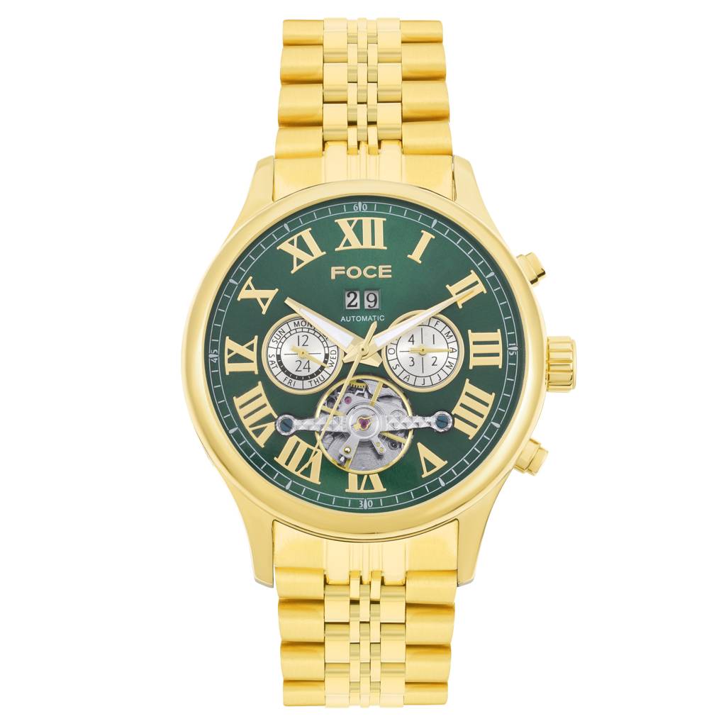 Men’S Automatic Stainless Steel Multifunction | Roman Dial, Month Subdial At 3, Day Subdial At 9, Date Window At  : FC11817GG2