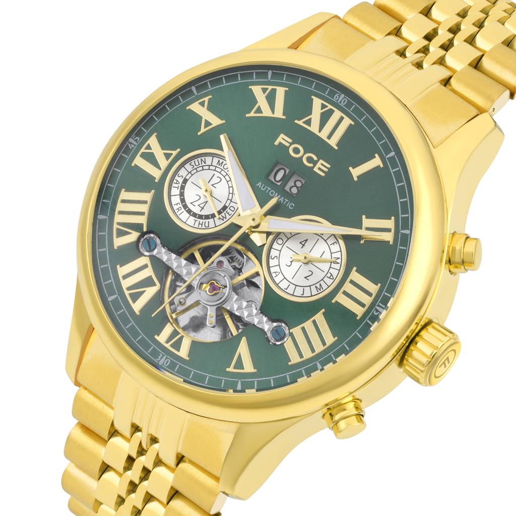 Men’S Automatic Stainless Steel Multifunction | Roman Dial, Month Subdial At 3, Day Subdial At 9, Date Window At  : FC11817GG2