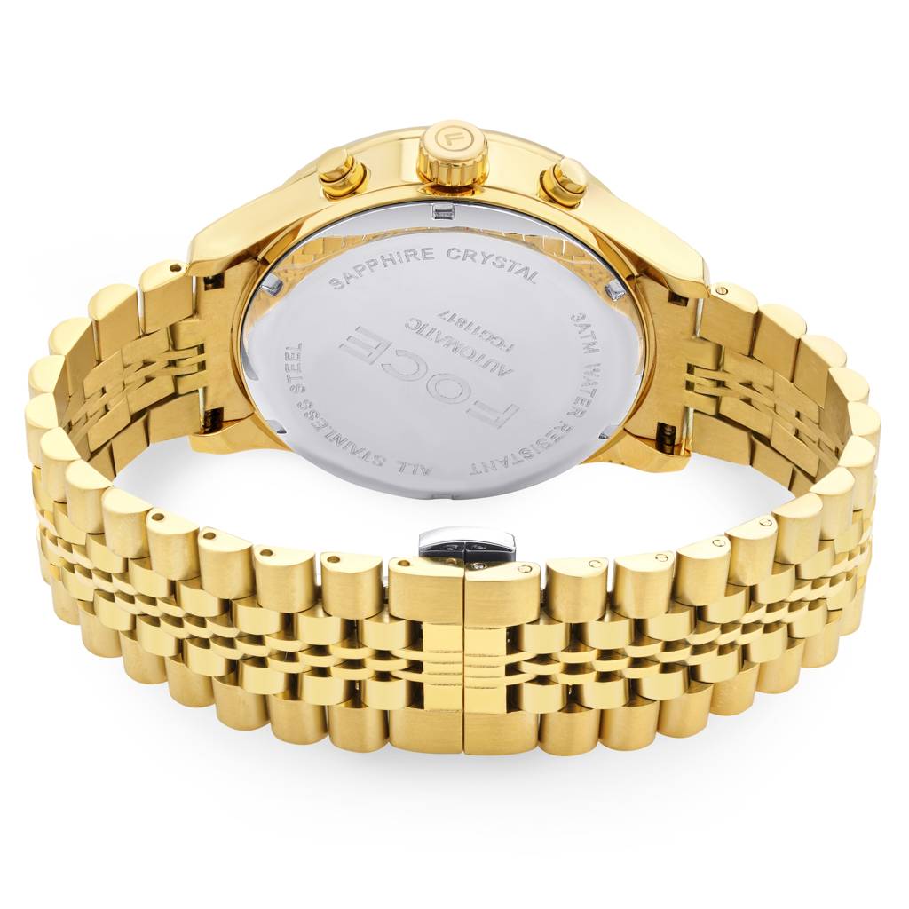 Men’S Automatic Stainless Steel Multifunction | Roman Dial, Month Subdial At 3, Day Subdial At 9, Date Window At  : FC11817GG2