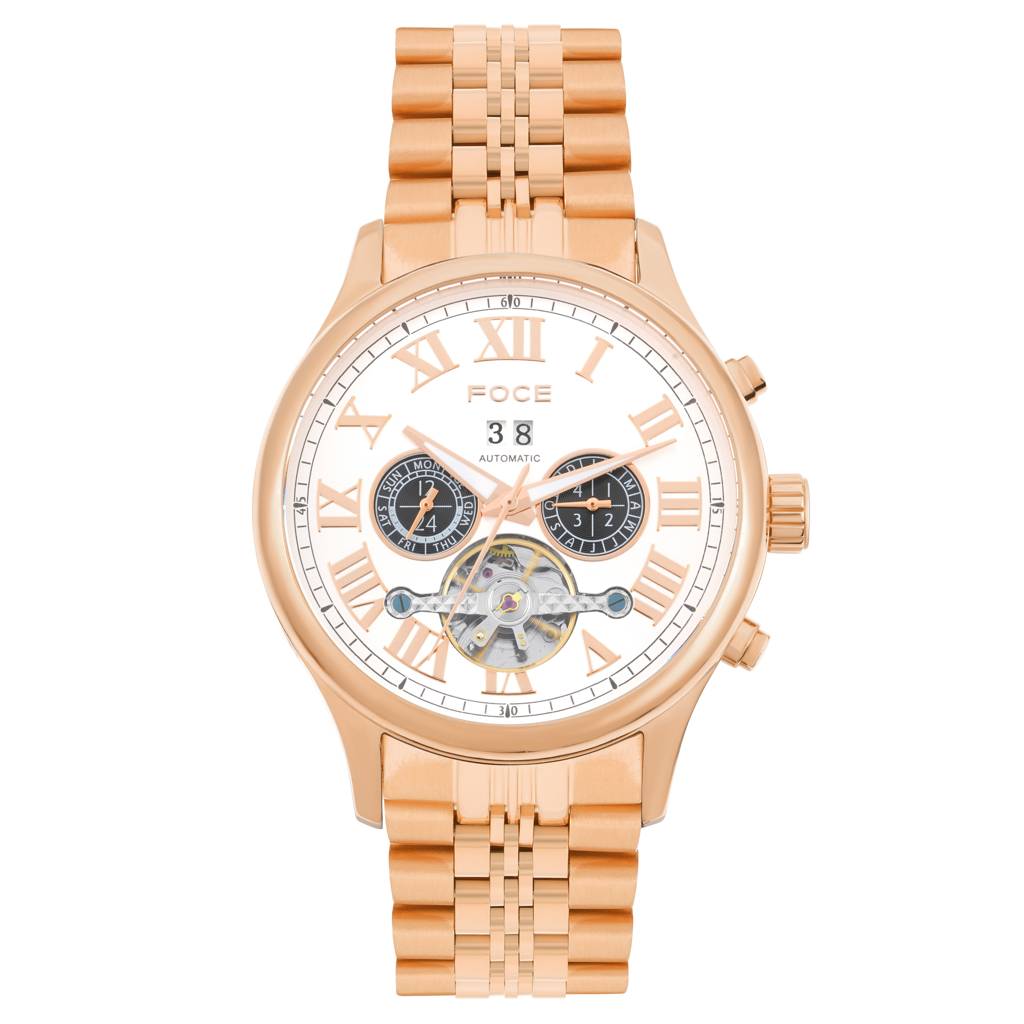 Men’S Automatic Stainless Steel Multifunction | Roman Dial, Month Subdial At 3, Day Subdial At 9, Date Window At : FC11817GRG1