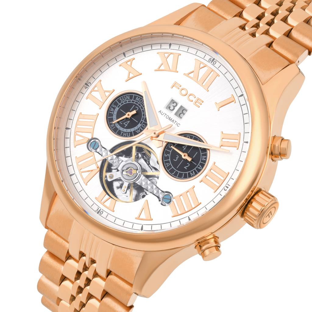 Men’S Automatic Stainless Steel Multifunction | Roman Dial, Month Subdial At 3, Day Subdial At 9, Date Window At : FC11817GRG1