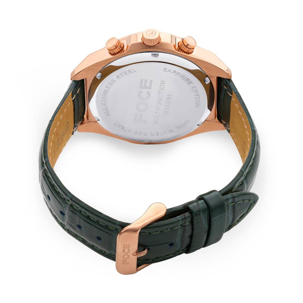 Men’S Quartz Stainless Steel Multifunction Watch | Rose Gold Case, 24Hr Subdial At 3, Day Subdial At 9, Date Win : FC11931GRG2