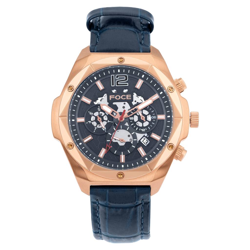 Men’S Quartz Stainless Steel Multifunction Watch | Rose Gold Case, 24Hr Subdial At 3, Day Subdial At 9, Date Win : FC11931GRG4