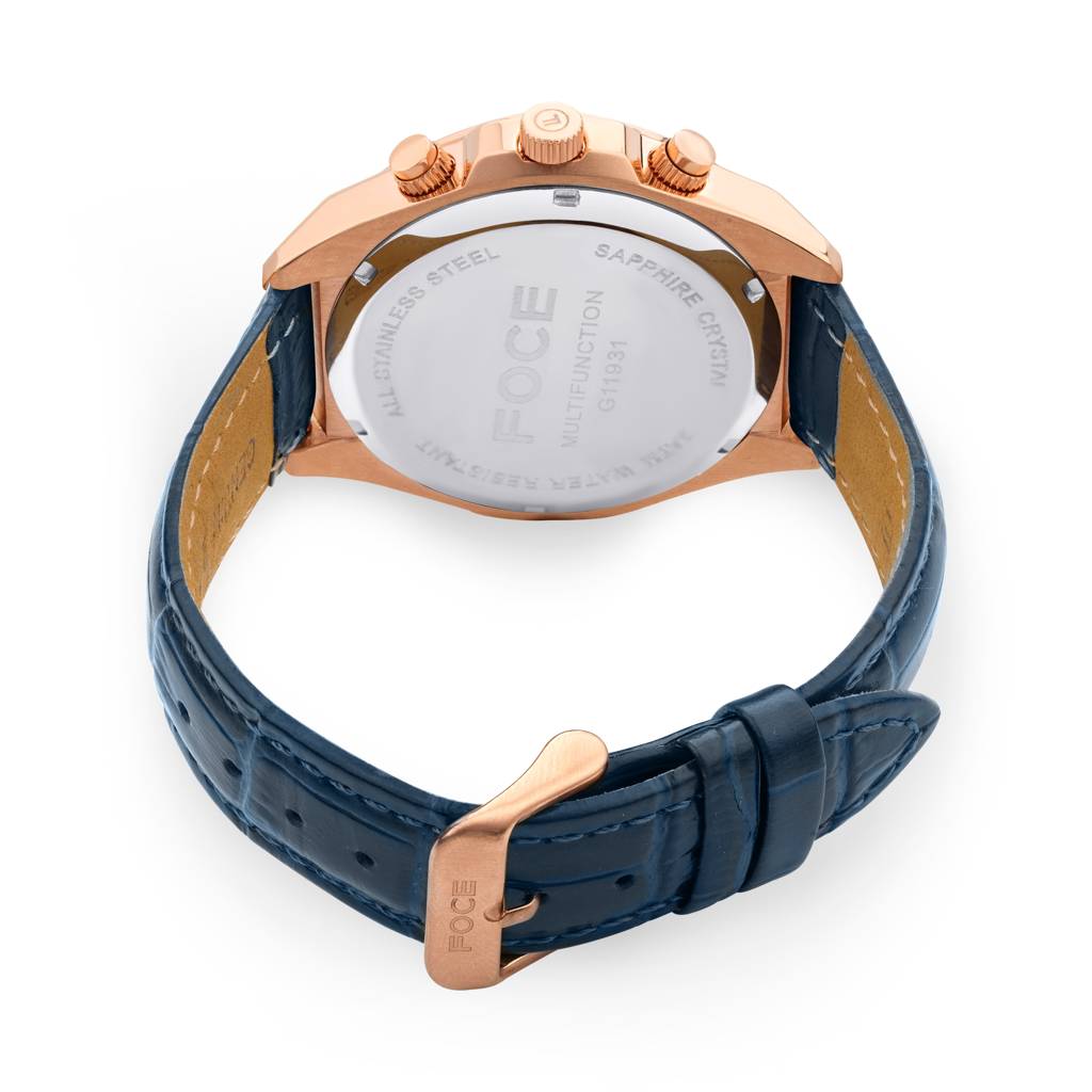 Men’S Quartz Stainless Steel Multifunction Watch | Rose Gold Case, 24Hr Subdial At 3, Day Subdial At 9, Date Win : FC11931GRG4