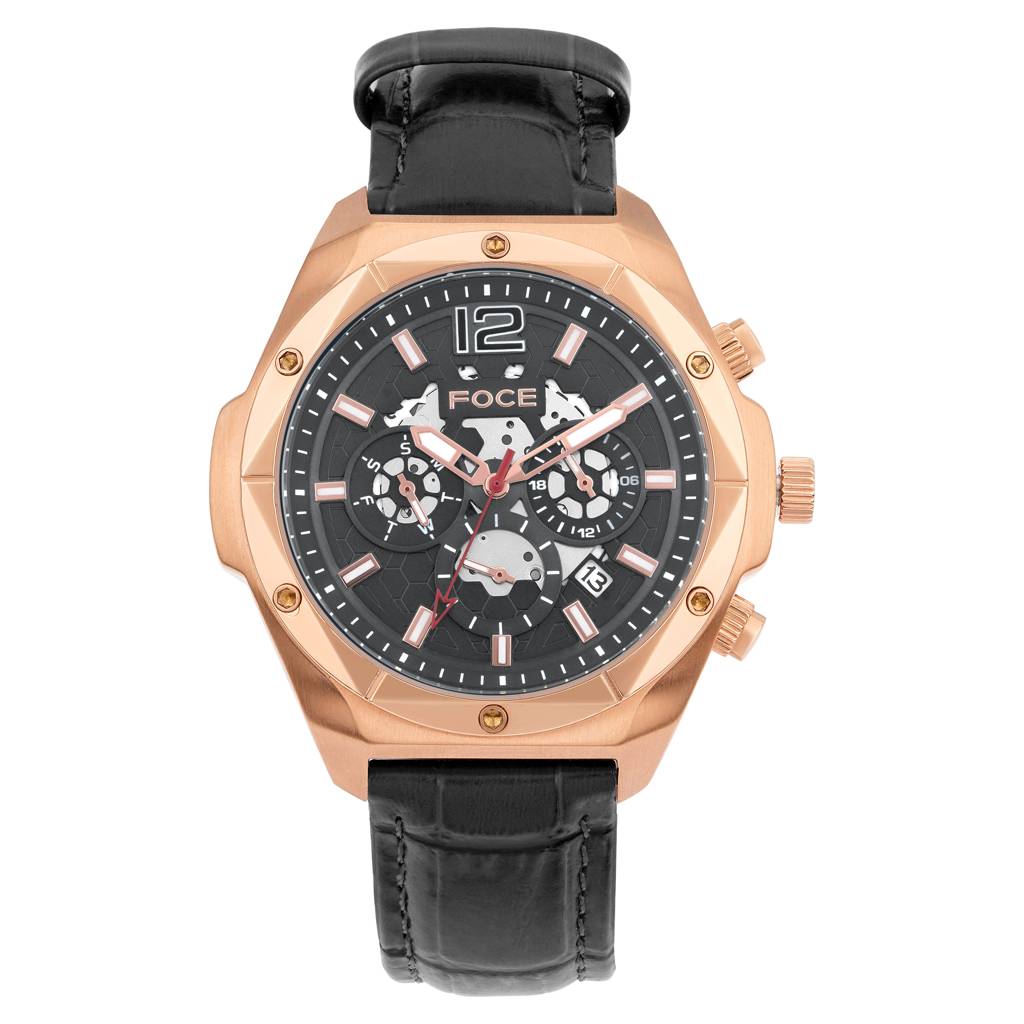 Men’S Quartz Stainless Steel Multifunction Watch | Rose Gold Case, 24Hr Subdial At 3, Day Subdial At 9, Date Win : FC11931GRG8