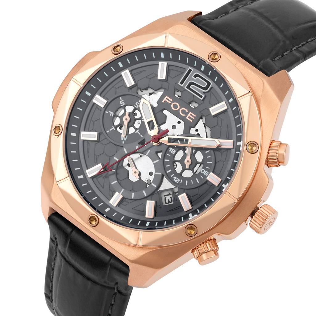 Men’S Quartz Stainless Steel Multifunction Watch | Rose Gold Case, 24Hr Subdial At 3, Day Subdial At 9, Date Win : FC11931GRG8