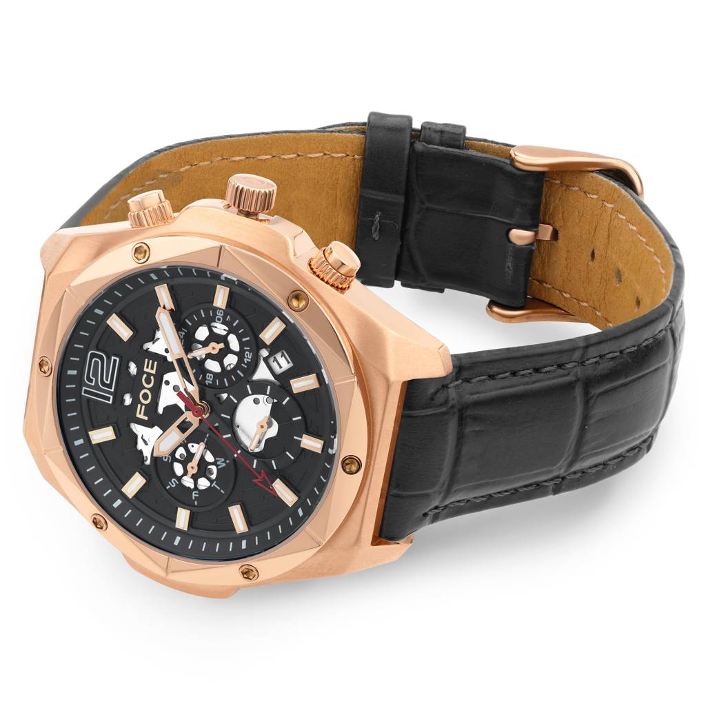 Men’S Quartz Stainless Steel Multifunction Watch | Rose Gold Case, 24Hr Subdial At 3, Day Subdial At 9, Date Win : FC11931GRG8