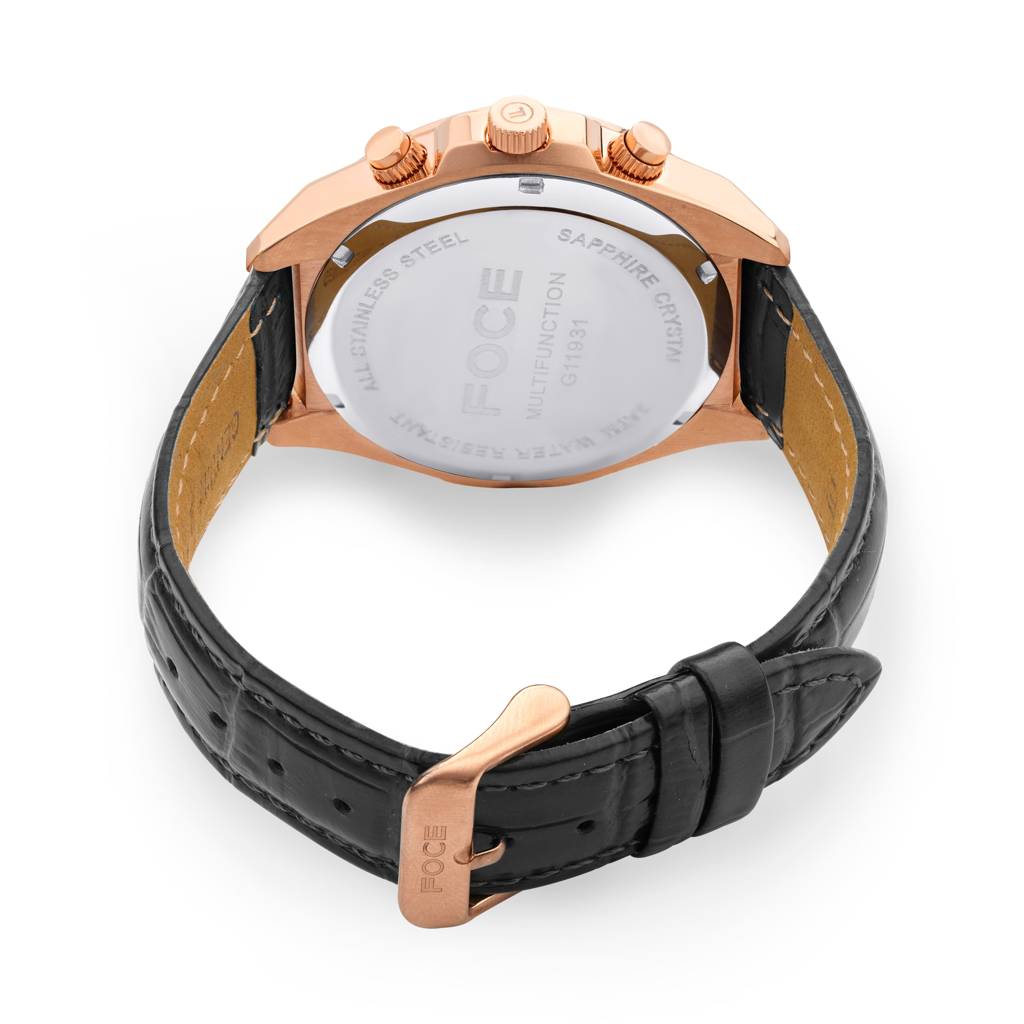 Men’S Quartz Stainless Steel Multifunction Watch | Rose Gold Case, 24Hr Subdial At 3, Day Subdial At 9, Date Win : FC11931GRG8