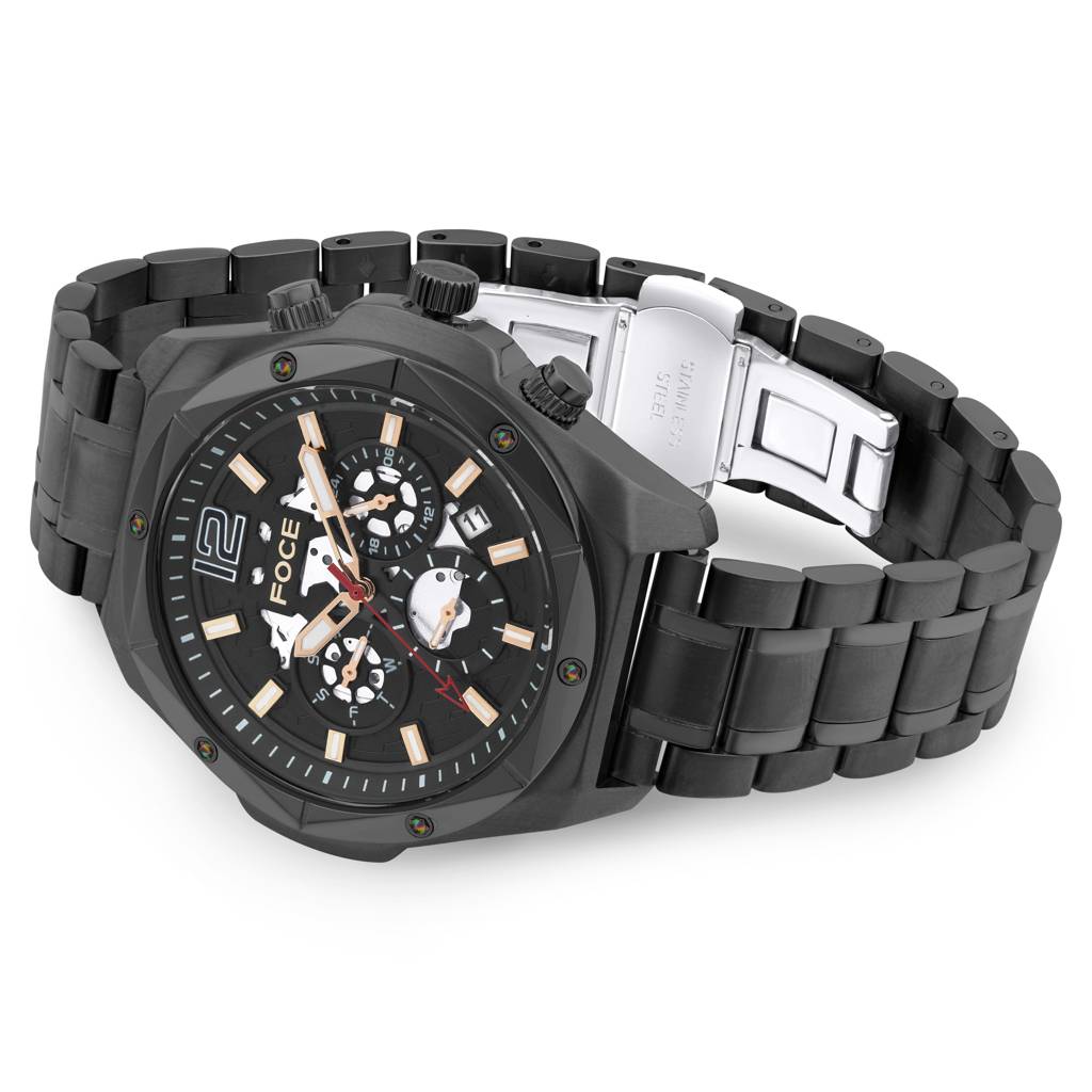 Men’S Quartz Stainless Steel Multifunction Watch | 24Hr Subdial At 3, Day Subdial At 9, Date Window At 4:30, Dual : FC11932GB8