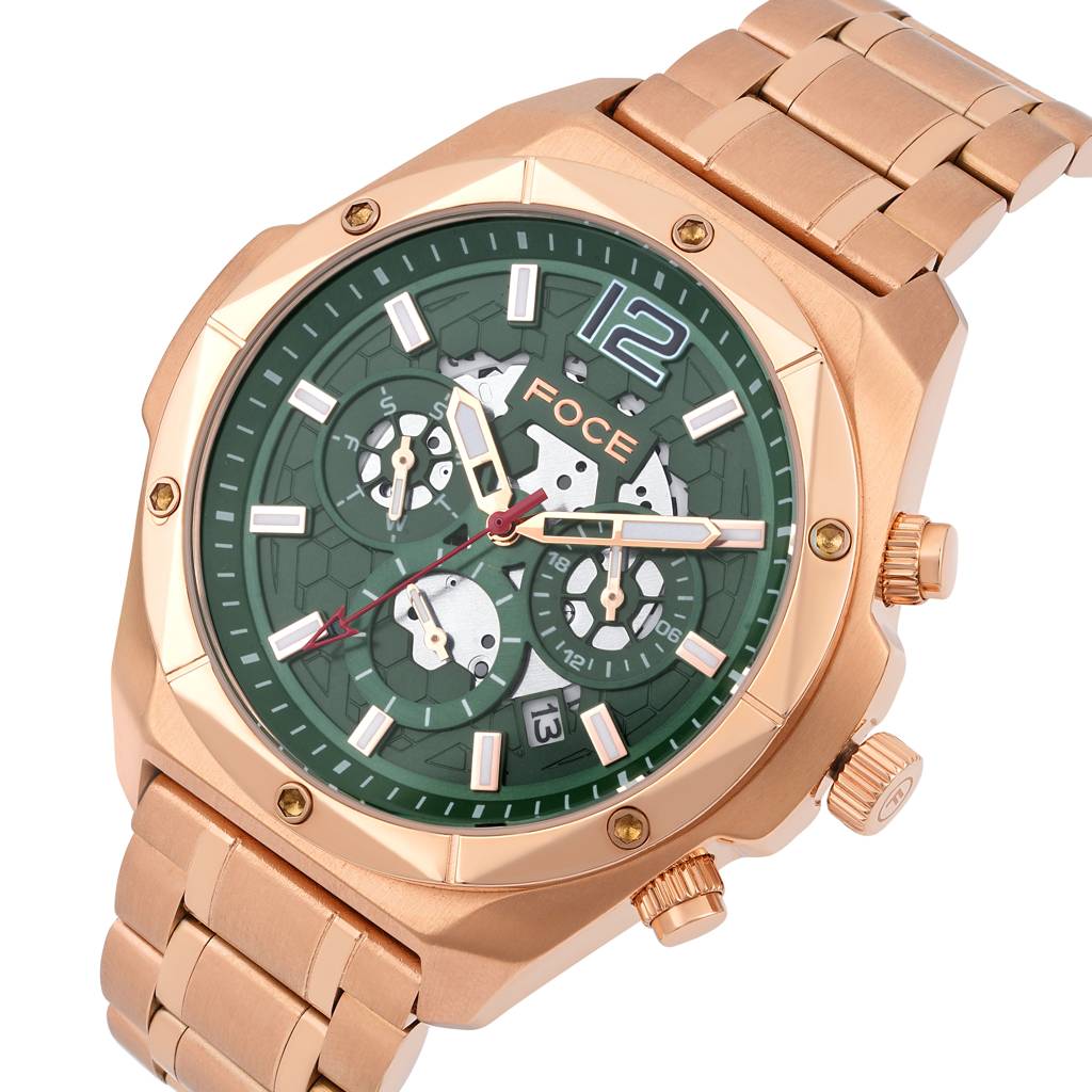 Men’S Quartz Stainless Steel Multifunction Watch | 24Hr Subdial At 3, Day Subdial At 9, Date Window At 4:30, Dua : FC11932GRG2