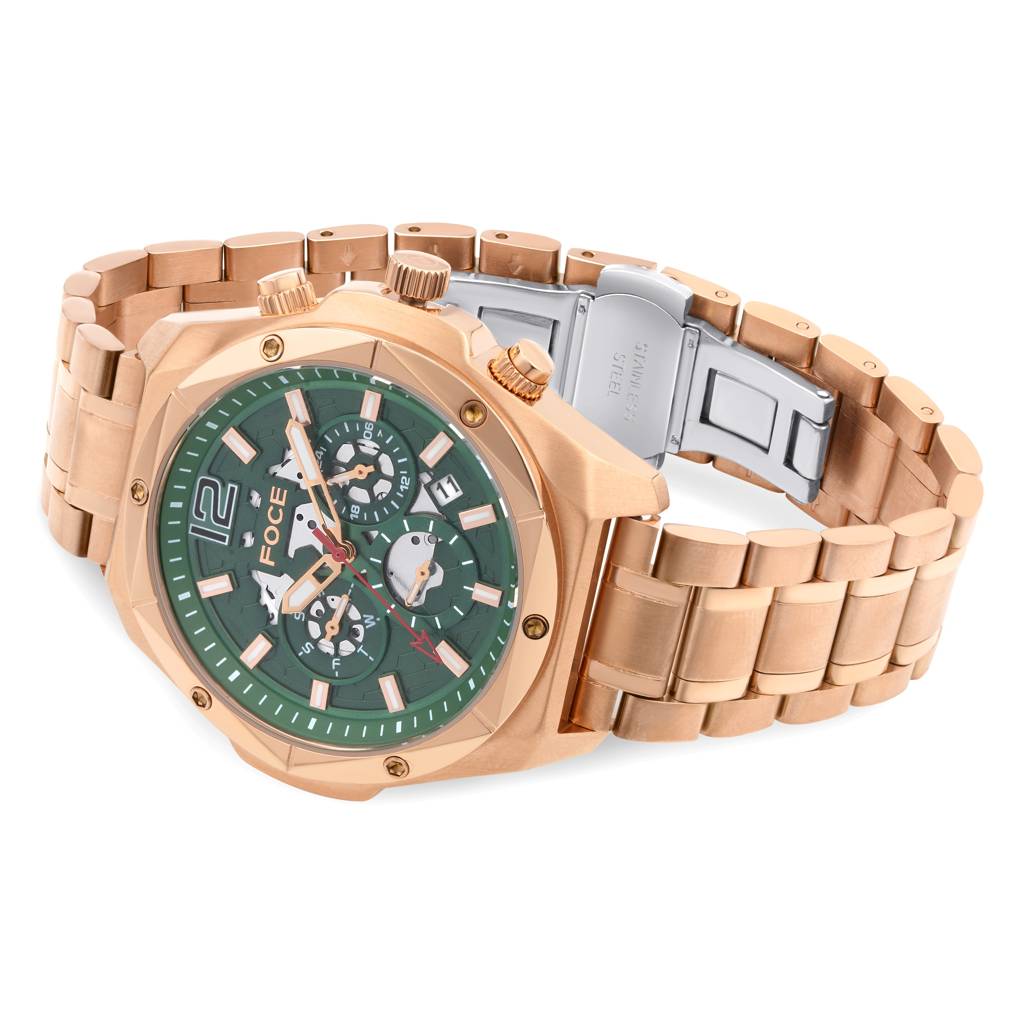 Men’S Quartz Stainless Steel Multifunction Watch | 24Hr Subdial At 3, Day Subdial At 9, Date Window At 4:30, Dua : FC11932GRG2