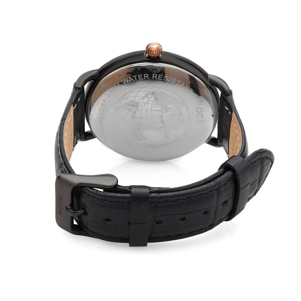 Men'S Analog Watch, Day & Date Subdials, Curved Dome Glass, Premium Design – Model Fc11Bbl : FC11BBLBLACK