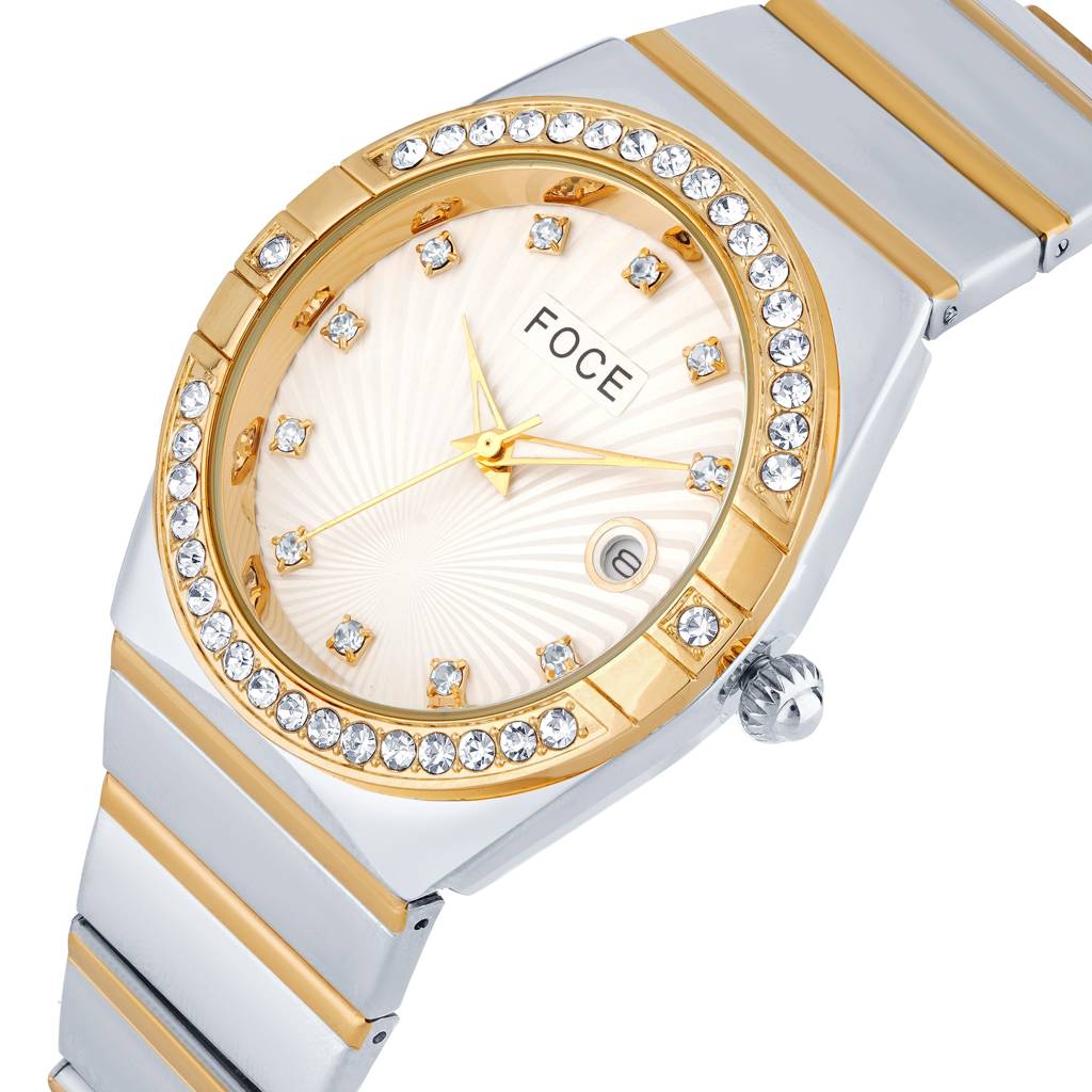 Men'S Analog Wristwatch | Stainless Steel Strap | Date Window | Luxury Formal & Office Wear Watch | Water-Resis : FCW4821GGT01