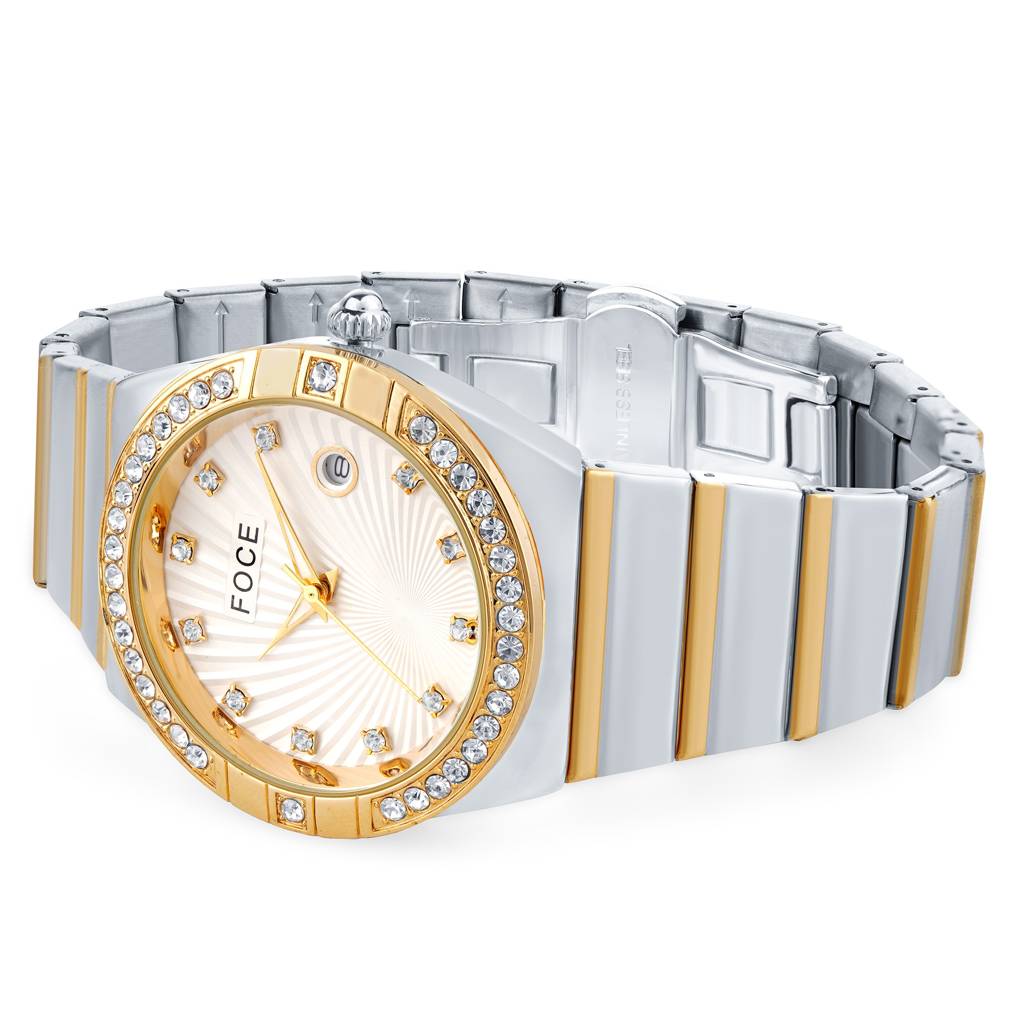 Men'S Analog Wristwatch | Stainless Steel Strap | Date Window | Luxury Formal & Office Wear Watch | Water-Resis : FCW4821GGT01