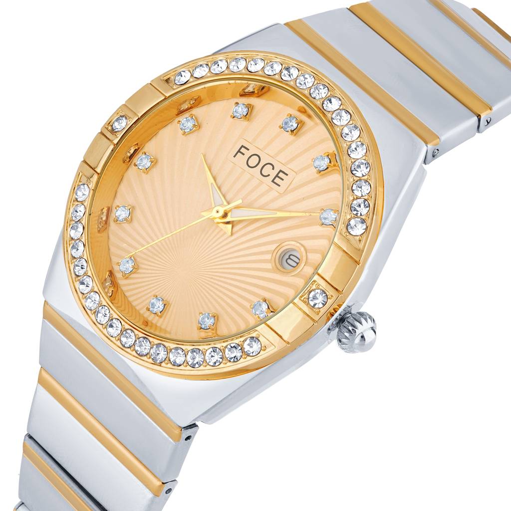 Men'S Analog Wristwatch | Stainless Steel Strap | Date Window | Luxury Formal & Office Wear Watch | Water-Resis : FCW4821GGT07