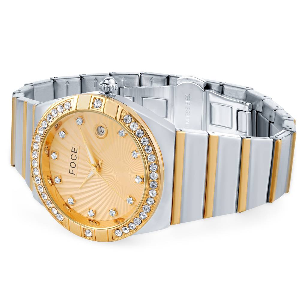 Men'S Analog Wristwatch | Stainless Steel Strap | Date Window | Luxury Formal & Office Wear Watch | Water-Resis : FCW4821GGT07
