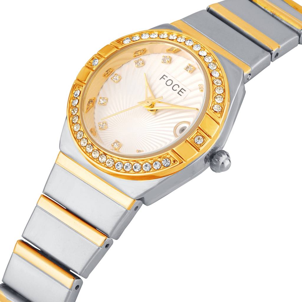 Women'S Analog Wristwatch | Stainless Steel Strap | Date Window | Luxury Formal & Office Wear Watch | Water-Res : FCW4821LGT01