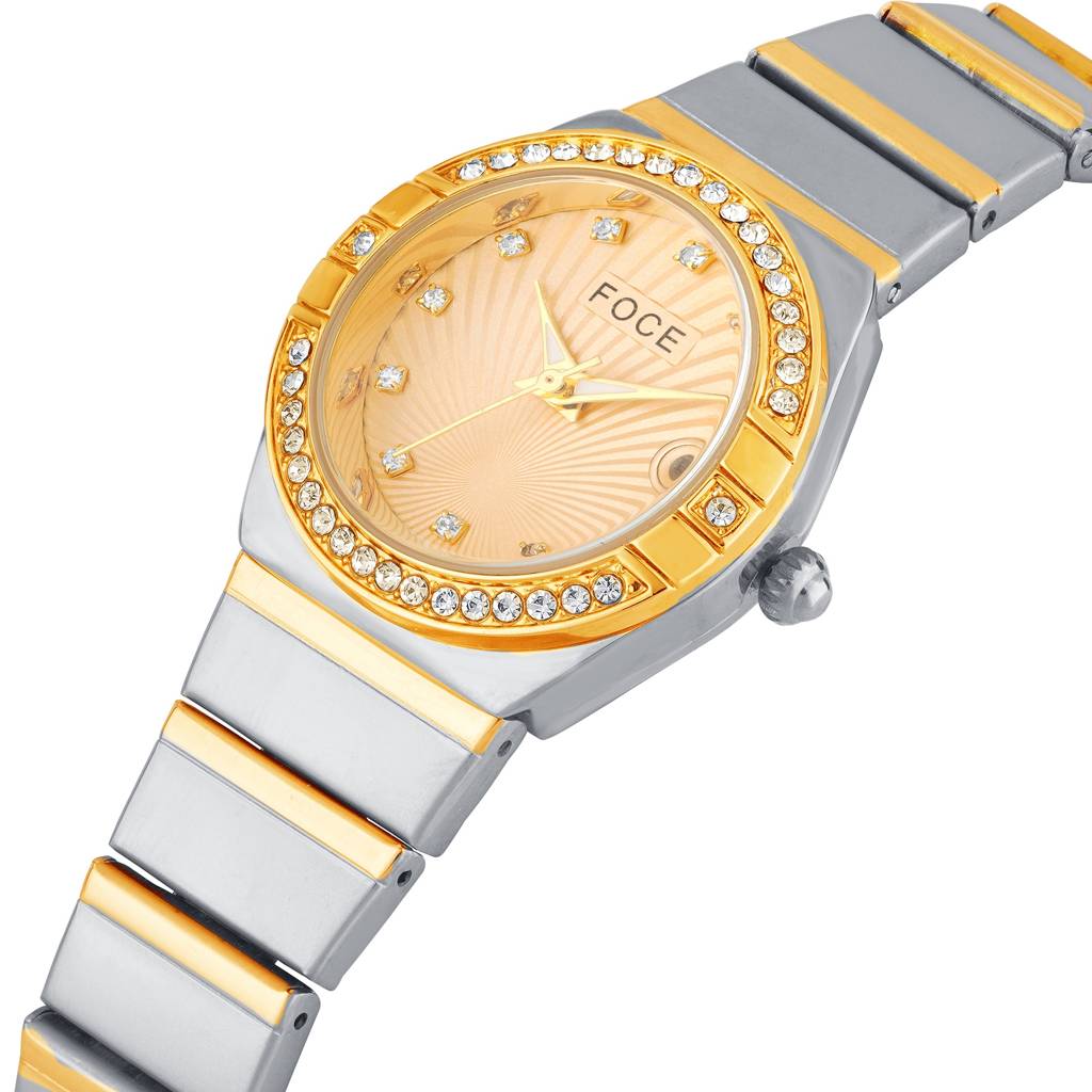 Women'S Analog Wristwatch | Stainless Steel Strap | Date Window | Luxury Formal & Office Wear Watch | Water-Res : FCW4821LGT07