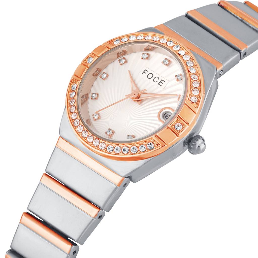 Women'S Analog Wristwatch | Stainless Steel Strap | Date Window | Luxury Formal & Office Wear Watch | Water-Res : FCW4821LRT01