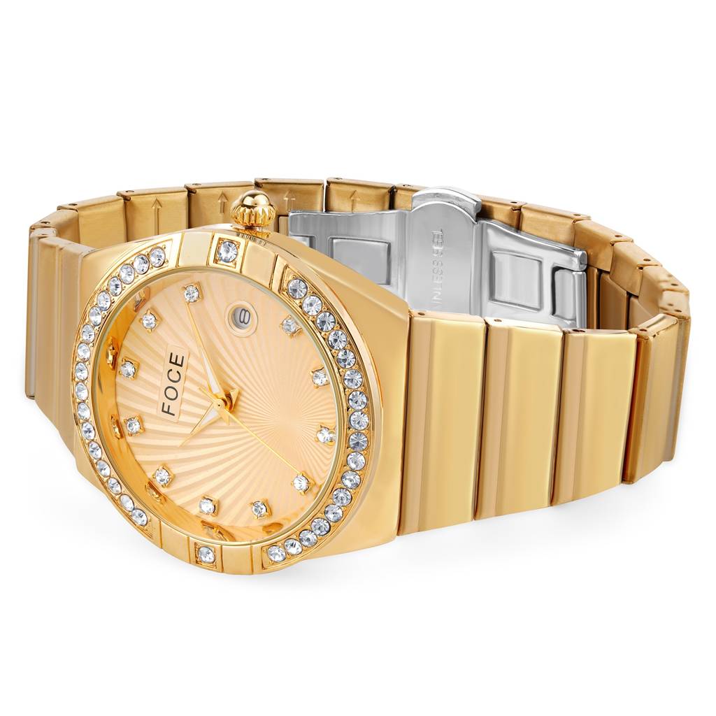 Men'S Analog Wristwatch | Stainless Steel Strap | Date Window | Luxury Formal & Office Wear Watch | Water-Resis : FCW4821GGD07