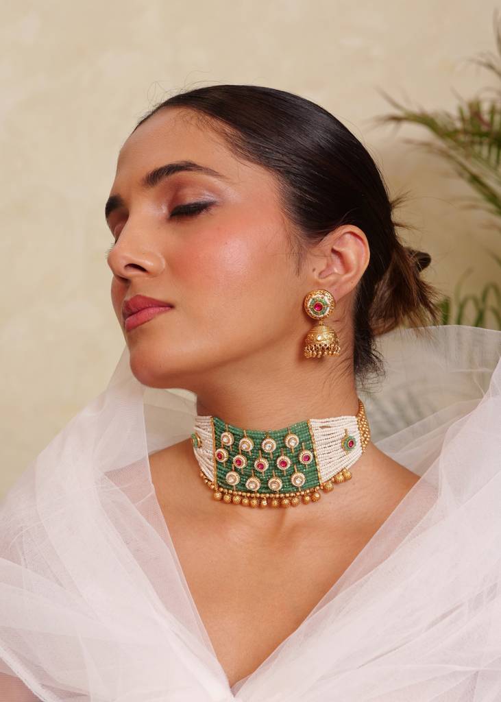 Sitara Nakshi Temple Choker Set : PR-254N