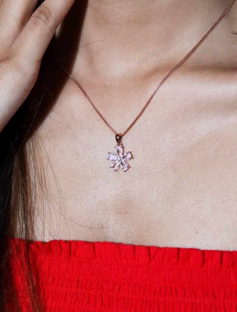 925 Silver Dahlia Pendant