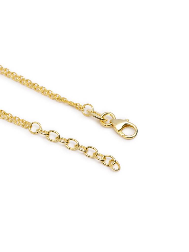18Kt Gold Plated Double Chain Infinity Charm Bracelet : FJB5401