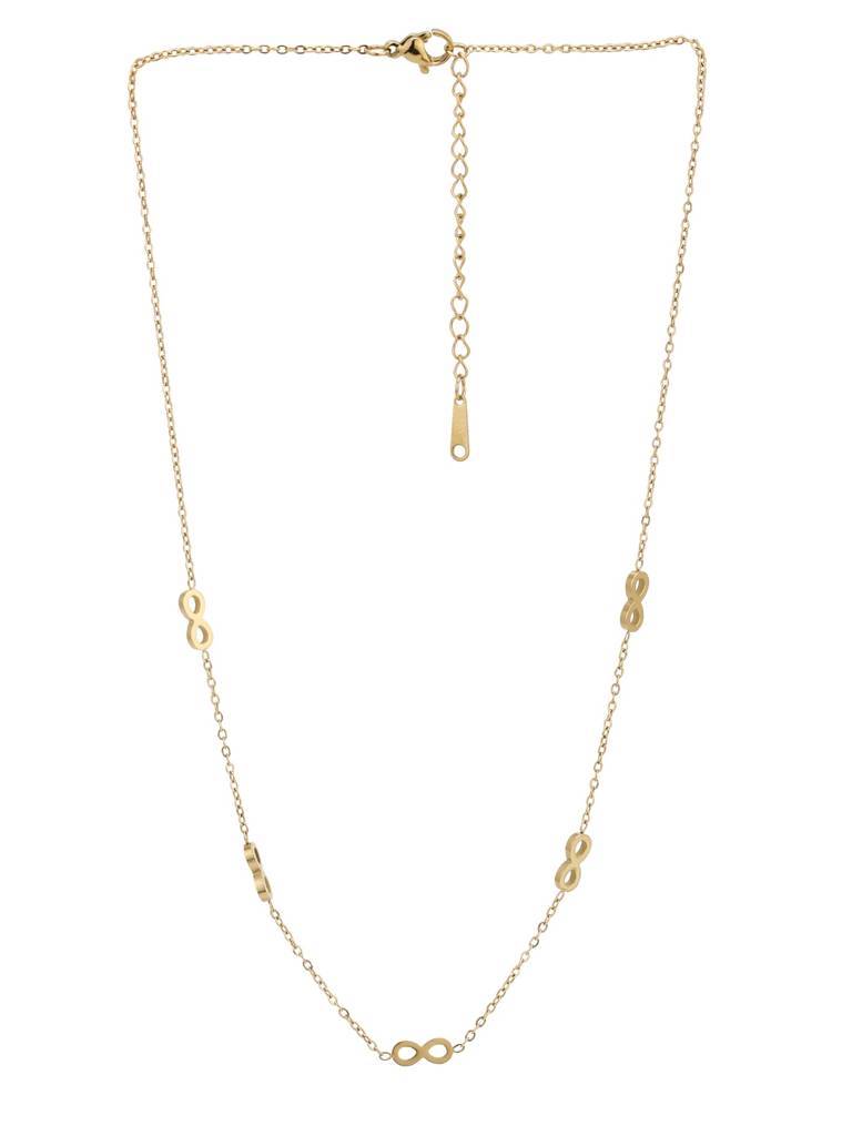 Gold Plated Multiple Infinity Necklace : FJN5494