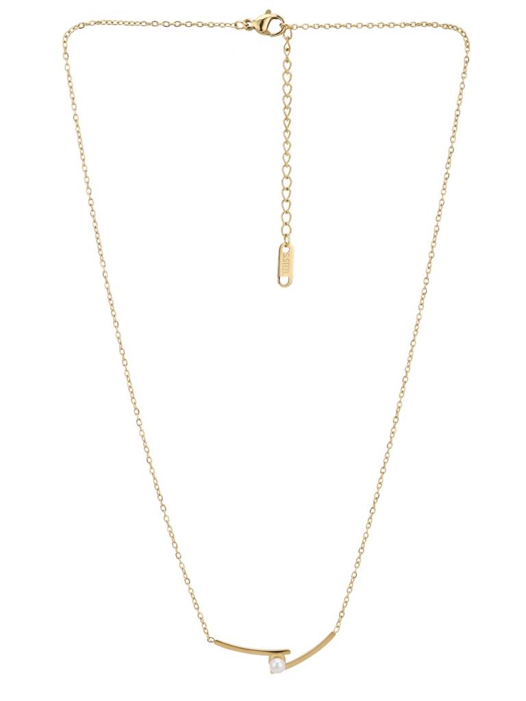 Gold Plated Elite Pearl Necklace : FJN5498