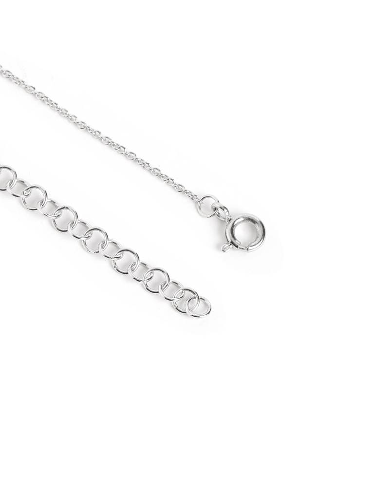 Rhodium Plated Cz Snowflake Pendant With Chain : FJN5502