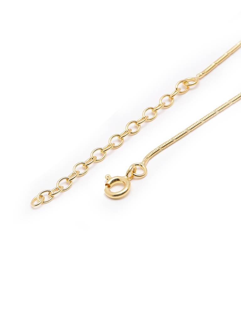 18Kt Gold Plated Heart Pendant And Chain Necklace : FJN5529