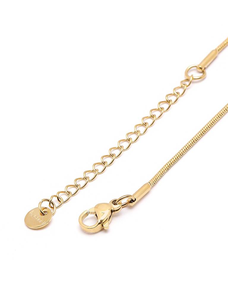 18Kt Gold Plated Shell And Heart Pendant And Chain : FJN5693