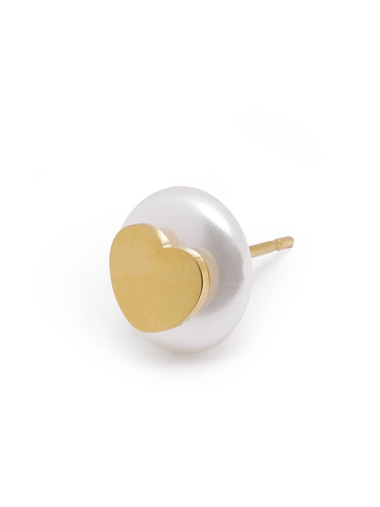 18Kt Gold Plated Pearl And Heart Jewellery Set : FJS5699