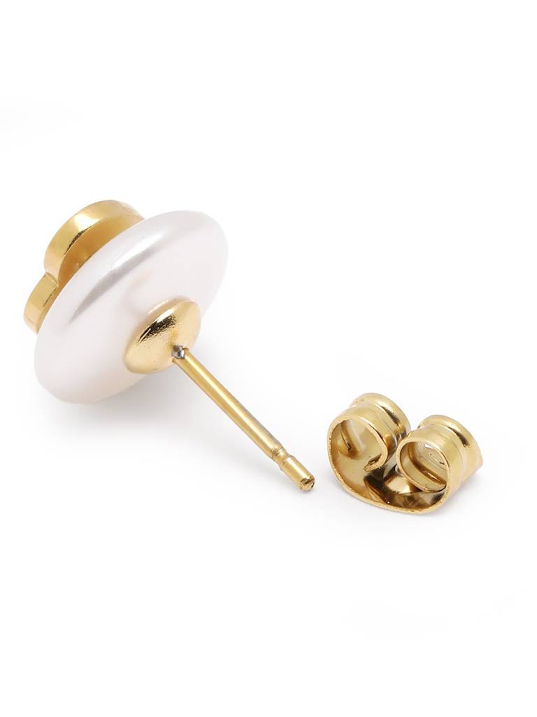 18Kt Gold Plated Pearl And Heart Jewellery Set : FJS5699