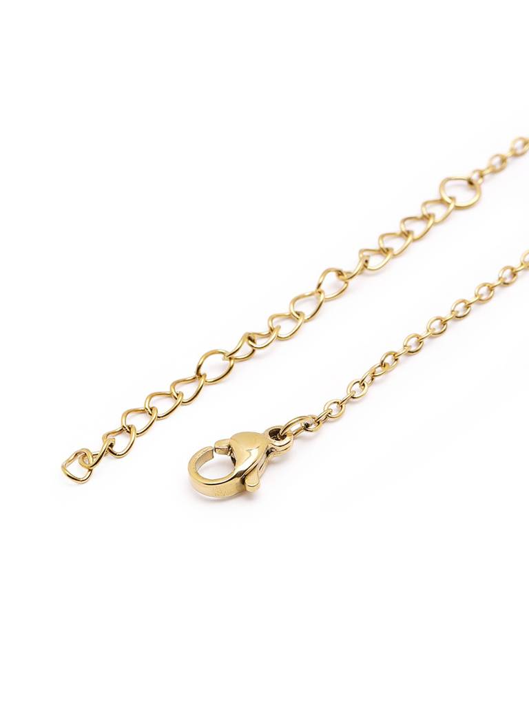 18Kt Gold Plated Pearl And Heart Jewellery Set : FJS5699
